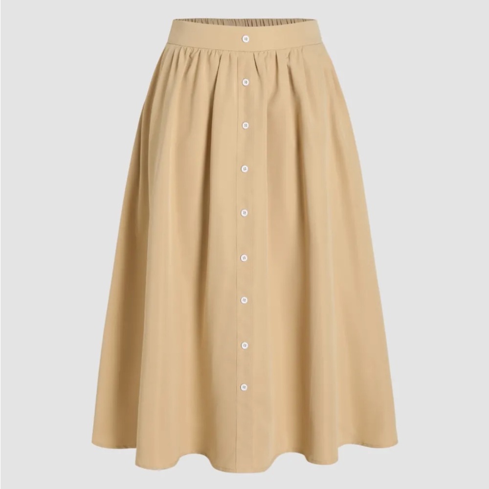Tan Midi Skirt, size small, tan